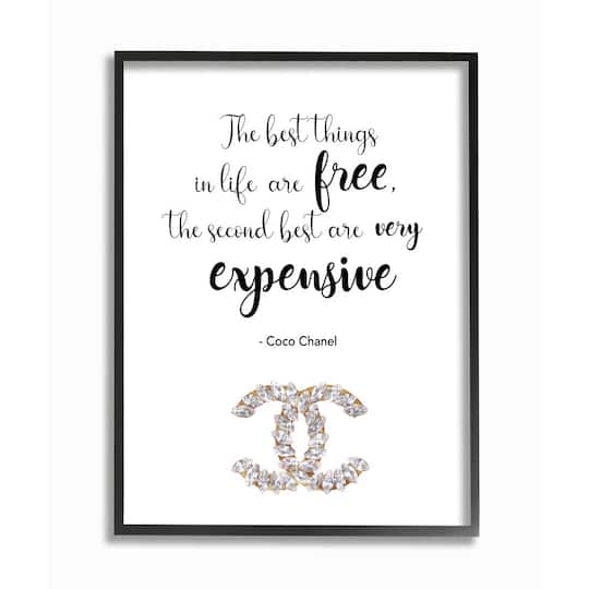 Stupell Industries Second Best Things In Life Quote Fashion Brand Glam Text Framed Wall Art